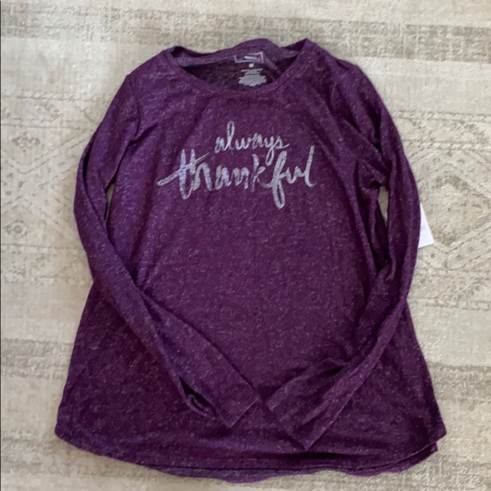 NWT Always Thankful Soft Long Sleeve Tee